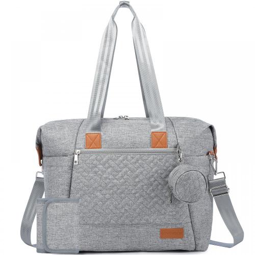 LOVEVOOK wholesale quilted tote shoulder handbag large capacity travel nappy baby bags with Changing Pad mommy Diaper Tote Bag