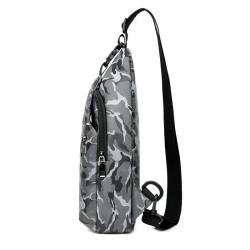 ZX040 Outdoor Daily Sports Men's One Shoulder Chest Bags Oxford Waterproof Crossbody Shoulder Bags Travel Hiking Messenger Bag