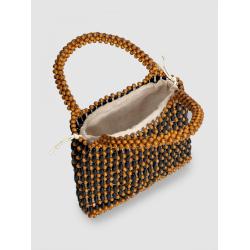 Summer Designer Women Handbags Wooden Bead Purse Ladies Casual Shoulder Crossbody Handbags Bucket Clutch Bag Wholesale