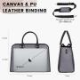 LOVEVOOK 15.6 In Laptop Tote Work Bags Canvas Briefcase Lightweight Handbag Shoulder Bag Office College Laptop Bag for Women