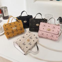 New Product fashion printing small square bag 2024 new ladies handbag pu leather women female crossbody shoulder bag