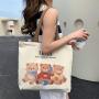 New high-capacity and minimalist canvas single shoulder handbag