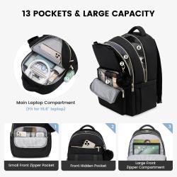 LOVEVOOK Top quality custom Cute Korean Style 15.6 in Large Capacity School Bags with laptop compartment Waterproof book bags