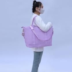 Keymay Free Sample Woman Large Beach Shopping Bag Shoulder Handbag Waterproof Nylon Tote Bags For College