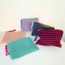 Gelory Ins Women Small Make Up Bag Hit Color Travel Organizer Zipper Cosmetic Bag For Cosmetics