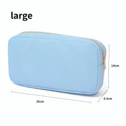 24 Colors High Quality Zipper Waterproof Toiletry Bag Nylon Pouch Travel Large Makeup Make up Bags Large Cosmetic Bags