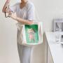 Han Edition Single Shoulder Bag Handbag High-capacity Fashionable Leisure Korean Girls' Canvas Bag Printing Bear Tote Bags