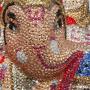 High Quality Luxury Ganesha Burgundy Pink Penguin Purses Rhinestone Purse Straps Evening Bags Crystal Bag
