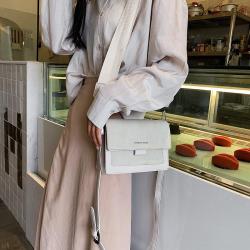 Chic Small Square Bags Women 2024 New Korean Style Messenger Bag Women Wide Strap Fashion Versatile One Shoulder Crossbody Bag