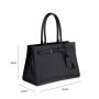 2024 Hot Selling Custom Private Luxury Brand Brown PU Leather Women Hand Bag Buckle Belt Fashion Handbag Tote Bag