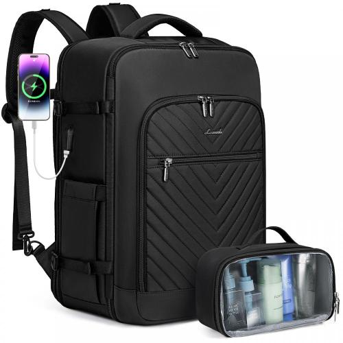 LOVEVOOK Waterproof High Quality TSA-Approved with Transparent Toiletry Pouch Travel Bags Laptop Backpack With USB unisex