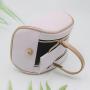 Factory Sale Portable double zipper cosmetic bag custom pu portable toiletry storage bag