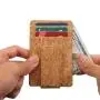 Wholesale cork leather card holder slim credit card holder rfid cork leather card holder wallet