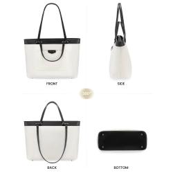 LOVEVOOK Custom Tote Bag for Women Dual Handle Purses and Handbags for Women Trendy Designer Shoulder Satchel bag with Wristlet