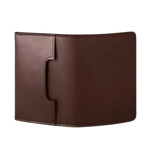 Fashion designer bifold top grain leather nice rfid blocking card holder slim credit card wallet