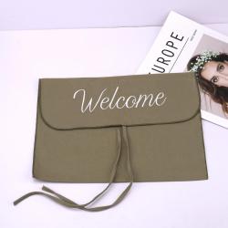 Custom Logo Printing Envelope Cotton Twll Clothes Handbag Pouch With Bow Colorful Dust Cotton Envelope Pouch