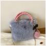 Cute Girl Cherry Plush Handbag 2023 New Autumn/Winter High Capacity Fur Bag Shoulder Crossbody Bag Wholesale Women Handbags