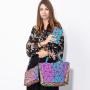 LOVEVOOK handbags for women luxury designer geometric holographic reflective luminous bag set 3pcs purses and handbag