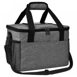 Pretty Outdoor Camping Square Double Zipper Reusable Thermal Insulation Fabric For Cooler Bags Bento Lunch Box With Bags