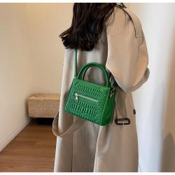 HR662 New Fashion Women's Handbag Fashion One Shoulder Underarm Women's Tote Bag PU Casual Solid Color Square Crossbody Bag