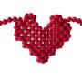 Handmade Mini Candy Color Beaded Heart Crossbody Bag Cute Multicolor Clear Handbag Purse and Messenger Bag for Women