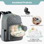 LOVEVOOK Quilted Waterproof Mommy Travel Back Pack with Portable Diaper Pouch Wipeable Changing Pad Baby Diaper Bag Backpacks