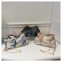 HR384 New Designed Flowers Pattern Dinner Clutch Handbag Fashion Handheld Crossbody Bag Cloth Snap Chain Dating Messenger Bag