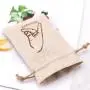 Eco-friendly Jute Coffee Tea Sack Bag Custom Logo Printing Drawstring Christmas Gift Packing Brualp Pouch