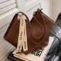 2024 New Vertical Women's Bag French Casual Tote Bags Korean Style Fashion Shoulder Bag for Women Handbags