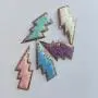 New Original&Arrival Custom Colorful Embroidery Glue Stick Iron on Plane/Anchor/Palm Tree/lightning/smiley/heart Sticker Patches