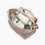 custom large capacity travel pu leather diaper bag waterproof mummy baby diaper bag backpack
