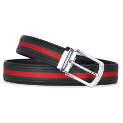 Wholesale Leather Belt Pin Buckle Men's Belt Pu Leather Men's Belt With Woven Tap