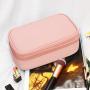 ODM OEM NEW Arrival 2023 Aopiya wholesale  custom PU leather luxury makeup Bag Portable 2-layer large capacity cosmetic bag