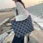 2024 new denim luxury handbag women's brand fashion print shoulder design women's bag