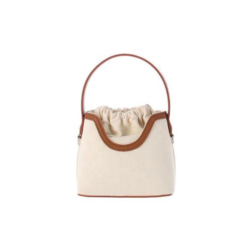 Stylish Luxury Canvas Drawstring Women Bucket Bags Trendy Fashion Vegan Leather Womens Handbags Custom Logo Ladies Bucket Bags