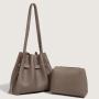 2024 new arrival Soft Leather PU Leather Shopping drawstring Bucket Bag