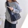 2024 New Product Women's Cross-Body Bag Padded Cotton Soft Shoulder Bag Plain Nylon Women's Fashion Woven Messenger Bag