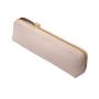 Custom pebble vegan leather pencil bag pen holder cosmetic small leather case zipper makeup pouch
