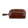 Customized leather dopp kit men toiletry bags travel bag pouch
