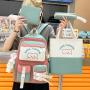 ZR842 SchoolBag Sets Girls Pupil Children Hot Selling Fashion Travel Canvas Little Bear Doll Cute College 4 Pcs Backpack Sets
