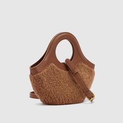 2024 Warehouse Designer Handbags Small Tote Bag Soft Plush Winter Bag Lamb Wool Splicing PU Leather Crossbody Bag