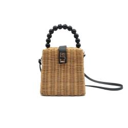OEM ODM Sac A Main En Rotin Femme De Plage Bolsa Feminina Bali Woven Women Ladies Vintage Mini Rattan Beach Sling Tote Bags