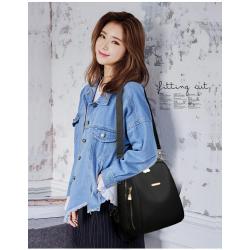 Popular Women's backpack oxford cloth ladies shoulder bag Korean style colorful straps solid color double back schoolbag