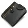 New Genuine Leather Wallet for Men Vintage RFID Blocking Multi-function Wallet With Coin Pocket Money Slip Card Holder