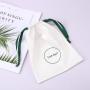 Eco-friendly Custom Organic Cotton Drawstring Wedding Party Favor gift Bag Muslin Cotton Linen Packaging Dust Pouch