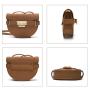 Wholesale Fashion Pu Leather  Small Shoulder Bag  Vintage Handbag Ladies Luxury Designer Saddle Bag for Women Cross body Bag