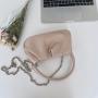 2024 Factory Outlet New Korean Fashion Trend Women Shoulder Bag Chain Slanting Bag Pleated Candy Pu Leather Color Handbags