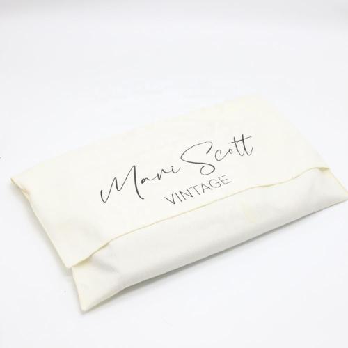 Customized Beige Envelope Flap Cotton Flannel Dust Bag For Shoe And Handbag