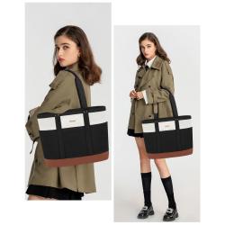 LOVEVOOK 2024 new large Lightweight work office Computer Bag fashion College school daily 15.6in laptop tote hand bags for women