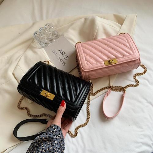 OEM ODM Bolso Para Mujer Sac A Bandoulier Fashion Simple Designer Branded Leather Flap Crossbody Chain Shoulder Bags For Women